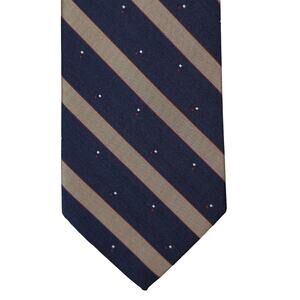 Vintage London Fog Mens Neck Tie 54"L Blue Striped Necktie Made in USA